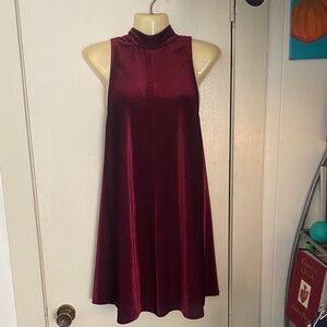 Material Girl Rich Red Sleeveless Mini Dress